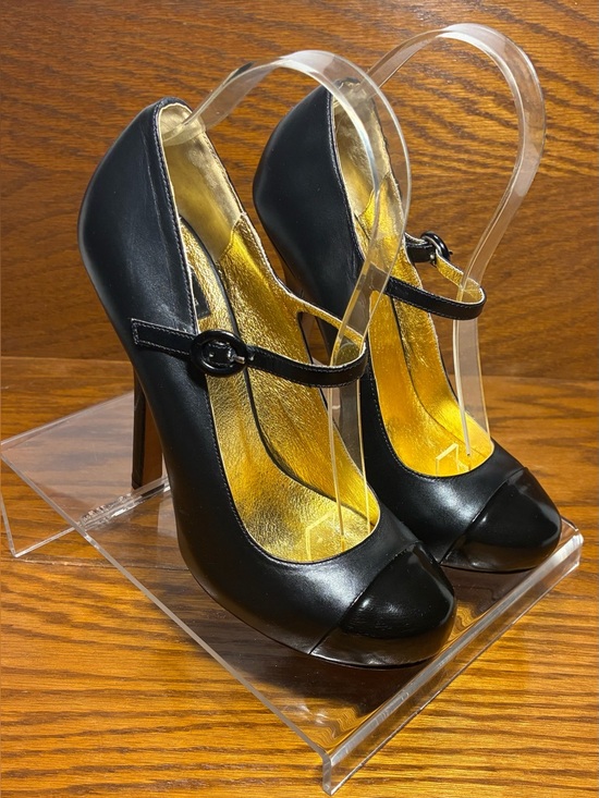 Dolce Vita Shoes - Dolce Vita Mary Jane Patent Accent Stiletto Heels Black Leather Size 7